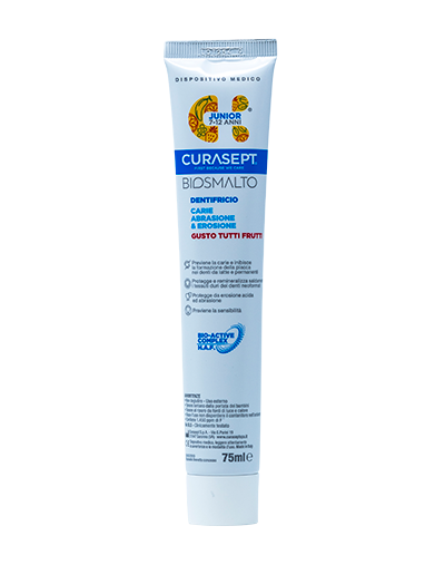 CURASEPT BIOSMALTO DENTIFRICIO CARIE ABRASIONE & EROSIONE JUNIOR FRUTTI 75 ML
