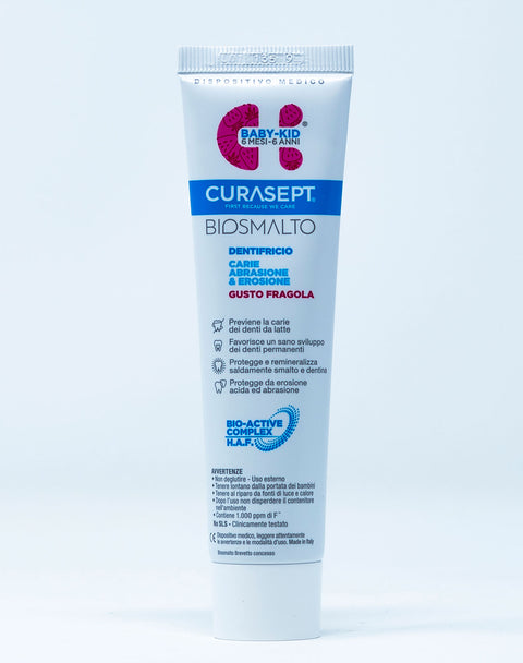 CURASEPT BIOSMALTO DENTIFRICIO CARIE ABRASIONE & EROSIONE BABY-KID FRAGOLA 50 ML