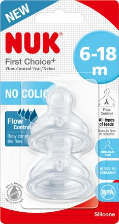 NUK TETTARELLA FC+ SILICONE 6-18 MESI 2 PZ