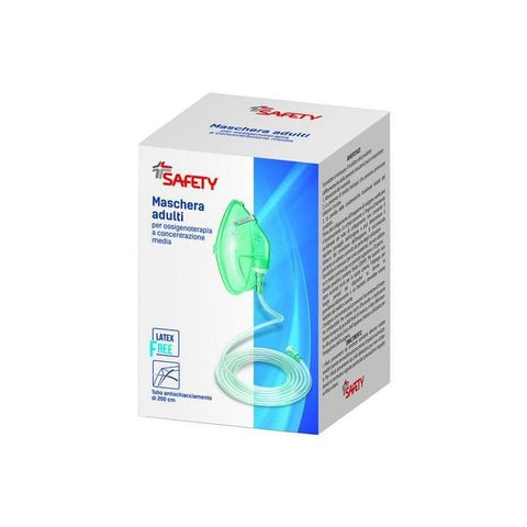SAFETY MASCHERA OSSIGENOTERAPIA CON/TUBO