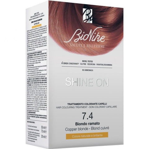 BIONIKE SHINE ON COLORE CAPELLI BIONDO CARAMELLO 7.4