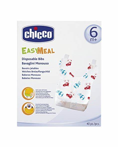 CHICCO BAVAGLINI MONOUSO PAPPA 6 MESI - 3 PEZZI NEUTRI