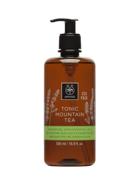Apivita Linea Tonic Mountain Tea Gel Doccia con Oli Essenziali 250 ml