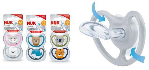NUK SUCCHIETTO SPACE SILICONE 18-36 MESI 2 PZ