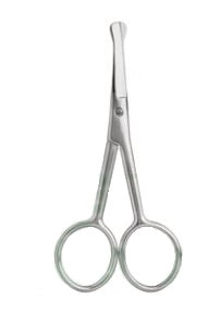 Trouss 32 forbice unghie punta media curva in acciaio inossidabile colore argento.
