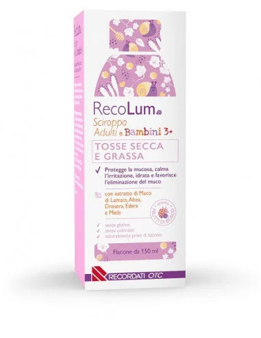 RECOLUM SCIROPPO TOSSE ADULTI-BAMBINI 3+ - Flacone da 150 ml.