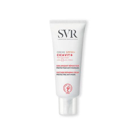 SVR CREME SPF50+ CICAVIT+Trattamento lenitivo, riparatore, anti-segni con pretezione solare 50+Tubo da 40 ml