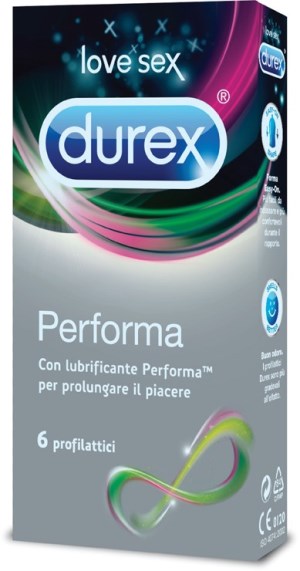 DUREX PERFORMA Preservativi ritardanti con lubrificante - 1 Confezione da 6 pezzi