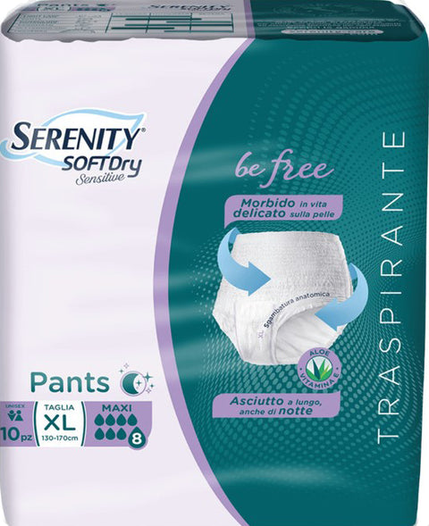 Serenity softdrry sensitive pants maxi - size xl