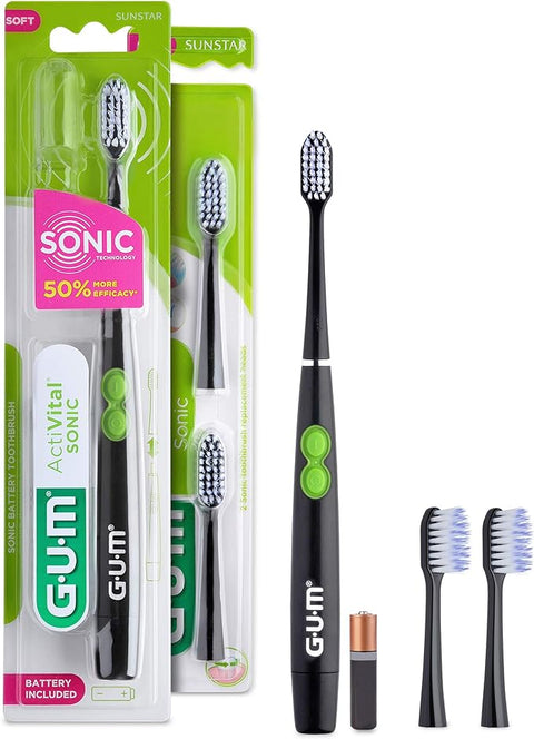 GUM SONIC DAILY SPAZZOLINO A BATTERIA PER ADULTI COLORE NERO - 1 PEZZO