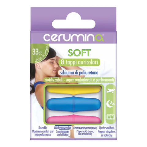 Soft Cerumina Auricular Tops in Polyurethane Foam 8 Pieces