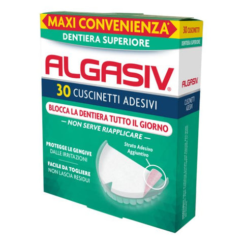 Algasiv Prothèse supérieure adhésive - 15 roulements adhésifs pour une prothèse plus élevée