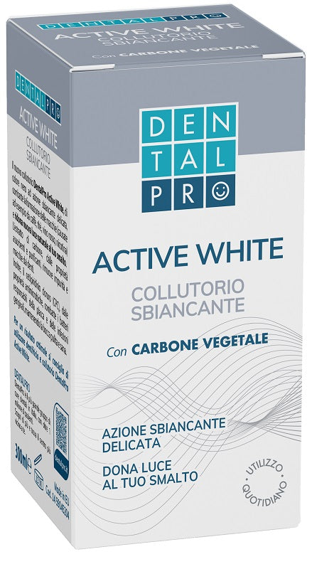Dentalpro Active White collutorio sbiancante con carbone vegetale 300ml