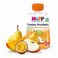 Fruit hipp poire et pomme mélangée avec la mangue et la maracuja 90 g