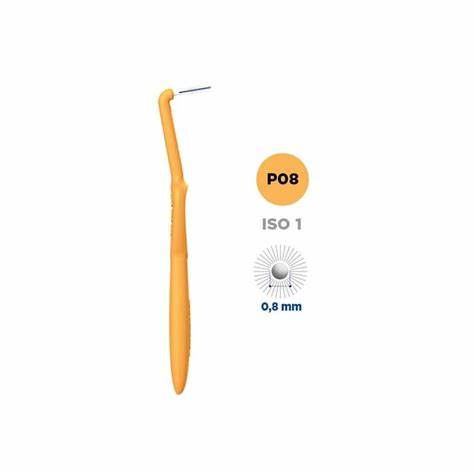 CURASEPT PROXI SCOVOLINI ANGLE PREVENTION P08 0,8 MM ARANCIO/T - 5 PEZZI