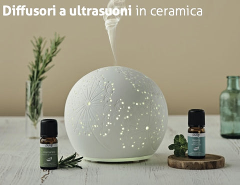 HP DIFFUSORE AD ULTRASUONI FLY PURAE IN CERAMICA - Lavorazione artigianale