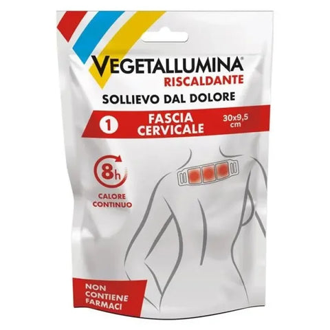 VEGETALLUMINA FASCIA CERVICALE RISCALDANTE SOLLIEVO DAL DOLORE - CONFEZIONE DA 1 FASCIA