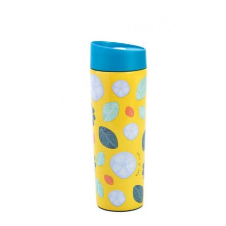 HP Neavita Thermos haga clic y beba amarillo 360 ml en acero inoxidable