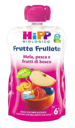 Fruits Hipp Mélanges, pêche et fruits rouges 90g