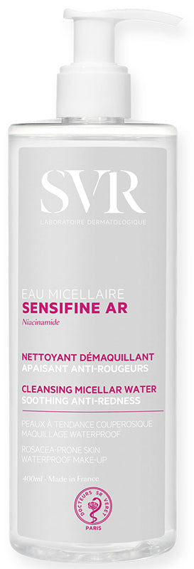 SVR SENSIFINE AR EU MICELLAIRE MICELLY WATER, MAKER, LENITIVE ACTION AND ANTI-HARRING DETERMENT